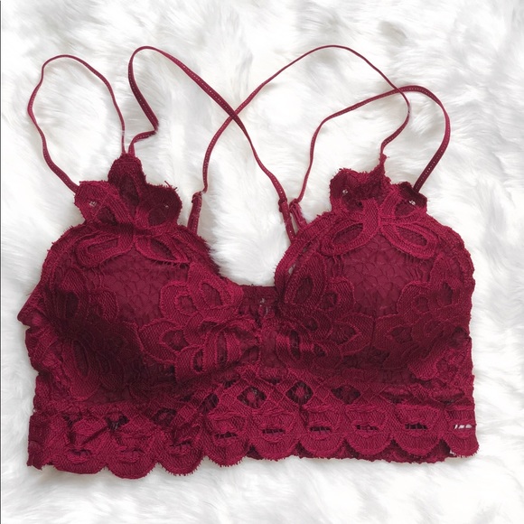 likeNarly Other - 🆕 Lena Crochet Lace Bralette - Burgundy